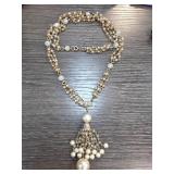 Multi-Strand Beaded Necklace with Pendant
