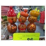 Four Wooden Figural Dolls