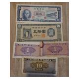 Historical Korean Banknotes