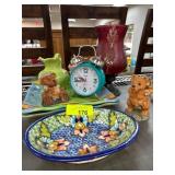 Decorative Items Including Mayolica Bowl