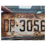 Texas 1957 License Plate OP-3056