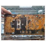 1964 Texas License Plate EB 1397