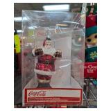 Coca-Cola Santa Glass Christmas Ornament