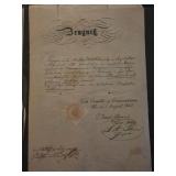 1833 Vienna Conservatory Certificate, Signed by Ch