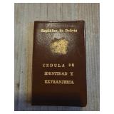 Bolivian Cedula de Identidad y Extranjeria