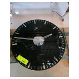 Quartz Analog Wall Clock with Black Face