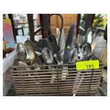 Flatware in Basket