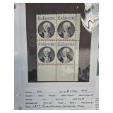 1977 Bicentennial Lafayette Issue Plate Block