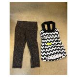Lululemon Patterned Leggings and Chevron Tank Top