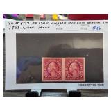 1923 US #577 Pair Unused and Ungummed Stamps