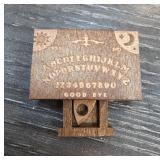 Mini Wooden Ouija Board Planchette Box