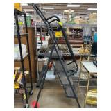 Foldable Four-Step Steel Ladder with Handle