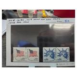 1978 US Flag and Statue of Liberty Stamp Pairs