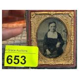 Daguerreotype Photograph in Ornate Case