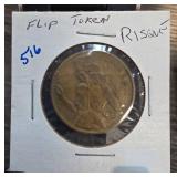 Double-Sided Risque Novelty Flip Token