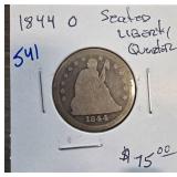 1844-O Seated Liberty Quarter Coin