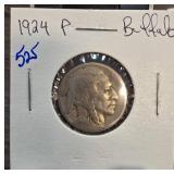 1924 Buffalo Nickel, Philadelphia Mint