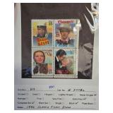 1990 Classic Films Stamp Block