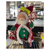 Annalee Santa Claus Figurine Holding Candy Cane