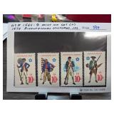 1975 Bicentennial Uniforms Stamp Set (4)