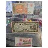 Three World Currency Banknotes