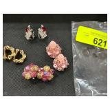 Vintage Clip-On Earrings Lot in Mixed Styles