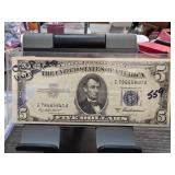 1934A $5 Silver Certificate with Notations