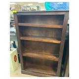 Dark Wood Four-Shelf Bookcase
