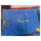 Vintage Blue Photo Album With Black-and-White Phot