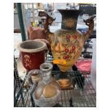 Decorative Ceramic and Pottery Vase Trio