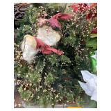 Artificial Christmas Wreath With Santa