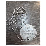 WWI U.S. Military Dog Tag on Chain