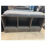 Wood Storage Bench with Padded Cushion