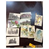 Vintage Postcards with Floral and Scenic Themes