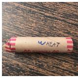 Roll of Wheat Pennies in Paper Wrapper