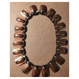 Copper Link Necklace with Sculptural Design
