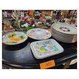 Ceramic Plates with Floral Designs