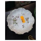 Decorative Porcelain Plate with Floral Design