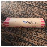 Roll of Wheat Pennies in Paper Tube