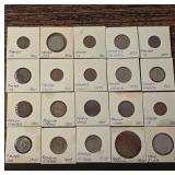 20 World Coins in Holders