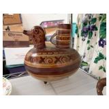 Hand-Painted Ceramic Duck Vessel and Mug