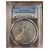 2018-W PCGS SP70 Burnished Silver Eagle