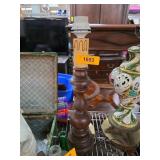 Wooden Table Lamp Base With Light Fitting
