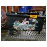 Metal Magazine Rack With Equestrian Design