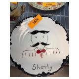 Decorative Plate Featuring Mustachioed Design