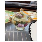 Porcelain Lidded Sugar Bowl with Spoon