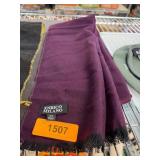 Enrico Milano Purple Scarf with Fringed Ends