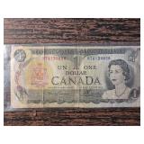 1973 Canadian $1 Dollar Banknote