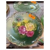 Hand-Painted Floral Decorative Plate