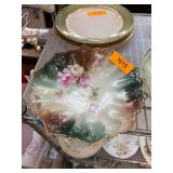 Hand-Painted Porcelain Bowl with Gold-Trimmed Edge